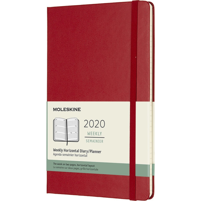 Еженедельник MOLESKINE CLASSIC WKLY LARGE, красный DHF212WH3